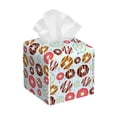 thumbnail image 1 of Picia Colorful Donuts Pattern Tissue Box Cover,PVC Leather Square Holder,Tissue Box Holder with Magnetic Bottom,Facial Paper Organizer Dispenser-5.2"X5.2"X5.2", 1 of 8