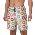 thumbnail image 1 of Picia Colorful Donuts pattern Mens Swim Trunks with Compression Liner Stretch Beach Shorts Quick Dry with Zipper Pockets No-Chafing Board Shorts-X-Large, 1 of 9