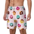 thumbnail image 1 of Picia Colorful Donuts pattern Mens Swim Trunks with Compression Liner Stretch Beach Shorts Quick Dry with Zipper Pockets No-Chafing Board Shorts-XX-Large, 1 of 9