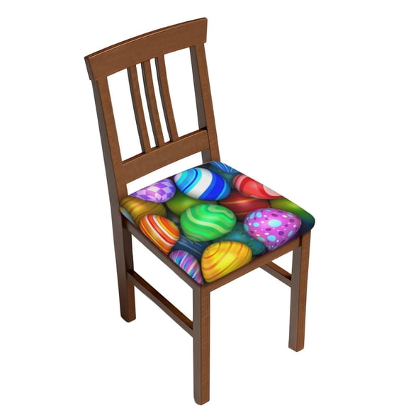 Picia Colorful Easter Eggs1 Square Couch Cushion Covers,Magic Sofa Covers Washable,Stretch Couch Covers-16.9in