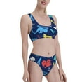 thumbnail image 1 of Picia Colorful Excavator Women's High Waisted Bikini Scoop Neck Swimsuit Two Pieces Bathing Suit-Medium, 1 of 8
