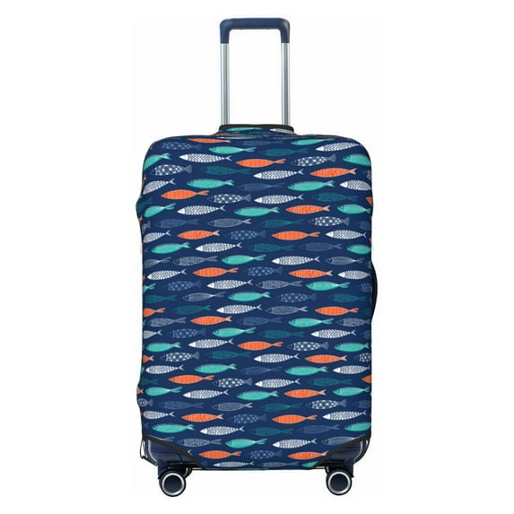 Picia Colorful Fish 3 Luggage Protector Cover Thicken Suitcase Protector Cover Fit 18-32 Inch Luggage-X-Large
