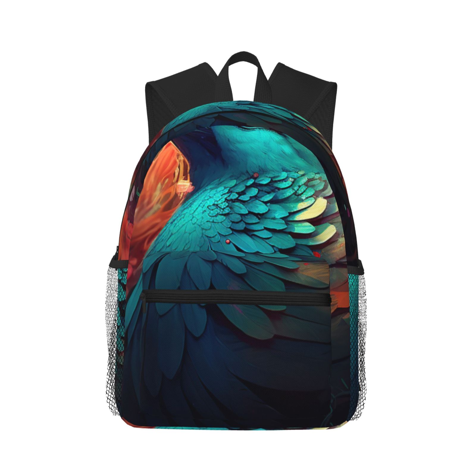 Picia Colorful Flower Bird Large Capacity Backpack Classic Style ...
