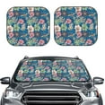 thumbnail image 1 of Picia Colorful Flowers 2 Piece Car Windshield Sun Shade Foldable | Foldable Sun Shield for Front Window Blocks UV Rays and Keeps Your Vehicle Cool-Medium, 1 of 7