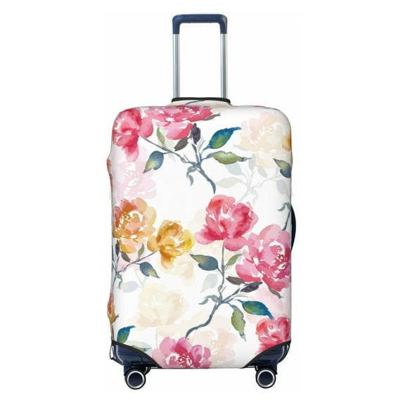 Picia Colorful Flowers Luggage Protector Cover Thicken Suitcase Protector Cover Fit 18-32 Inch Luggage-X-Large