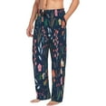 thumbnail image 1 of Picia Colorful Flowers Mens Soft Woven Cotton Elastic Waistband Sleep Pajama Pant Lounge Sleep Pant With Pockets And Drawstring-X-Large, 1 of 9