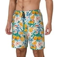 thumbnail image 1 of Picia Colorful Fruits pattern Mens Swim Trunks with Compression Liner Stretch Beach Shorts Quick Dry with Zipper Pockets No-Chafing Board Shorts-Medium, 1 of 9