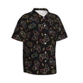 thumbnail image 1 of Picia Colorful Game Controller Gentle Cotton Regular Fit Short Sleeve Casual Hawaiian Shirt for Men-Large, 1 of 9