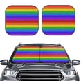 thumbnail image 1 of Picia Colorful Glitter Rainbow 2 Piece Car Windshield Sun Shade Foldable | Foldable Sun Shield for Front Window Blocks UV Rays and Keeps Your Vehicle Cool-, 1 of 7