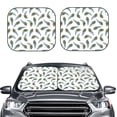 thumbnail image 1 of Picia Colorful Grass 2 Piece Car Windshield Sun Shade Foldable | Foldable Sun Shield for Front Window Blocks UV Rays and Keeps Your Vehicle Cool-Small, 1 of 7