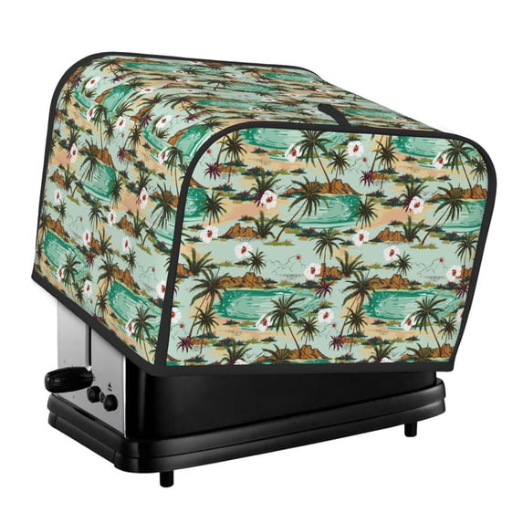 Picia Colorful Hawaii Palms Print 4 Slice Toaster Cover , Toaster Protector Dustproof Kitchen Appliance Cover, Kitchen Appliance Dustproof Protector
