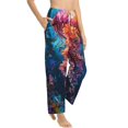 thumbnail image 1 of Picia Colorful Jellyfish Abstract Womens Soft Woven Cotton Elastic Waistband Sleep Pajama Pant Lounge Sleep Pant With Pockets And Drawstring-Medium, 1 of 9