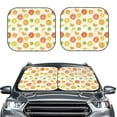 thumbnail image 1 of Picia Colorful Lemons 2 Piece Car Windshield Sun Shade Foldable | Foldable Sun Shield for Front Window Blocks UV Rays and Keeps Your Vehicle Cool-Large, 1 of 7