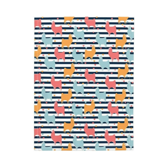 Picia Colorful Llama Pattern Baby Soft Dot Blanket with Silky Satin Backing Baby Gifts for Boys and Girls (30" x 40")