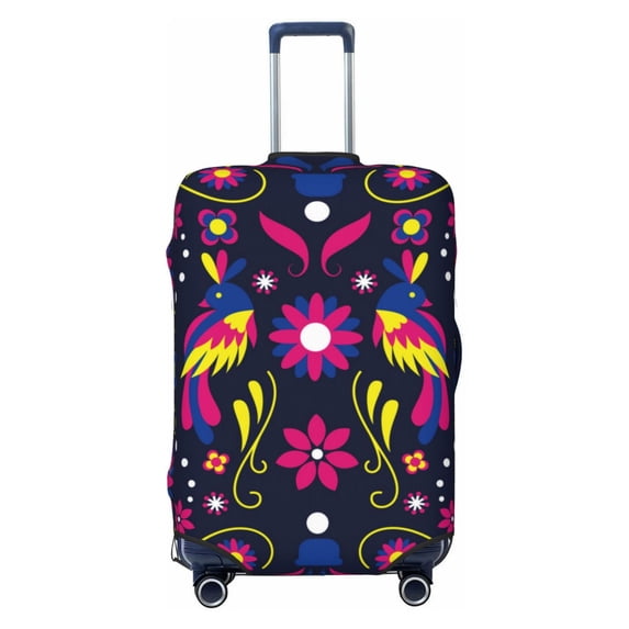 Picia Colorful Mexican Luggage Protector Cover Thicken Suitcase Protector Cover Fit 18-32 Inch Luggage-Small