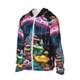 thumbnail image 1 of Picia Colorful Mushroom Women's Men's UPF 50+ Sun Protection Hoodie Shirt Long Sleeve SPF Fishing Outdoor UV Hiking Lightweight Shirts-XX-Large, 1 of 9