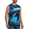 thumbnail image 1 of Picia Colorful Ocean Whale mens Cotton Tank Undershirts , Moisture-wicking Ribbed Tanks, Lightweight Cotton Tank Undershirts-3X-Large, 1 of 8