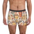 thumbnail image 1 of Picia Colorful Owls Pattern Men’s Boxer Briefs – Soft & Breathable Underwear, Stretchy & Comfortable Fit, Supportive Pouch Design, Moisture-Wicking-Medium, 1 of 5