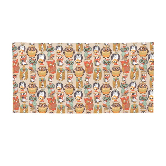 Picia Colorful Owls Pattern Party Banner, Festive Decoration, Holiday Banner, Celebration Decor, Event Banner, Reusable Party Banner-Medium
