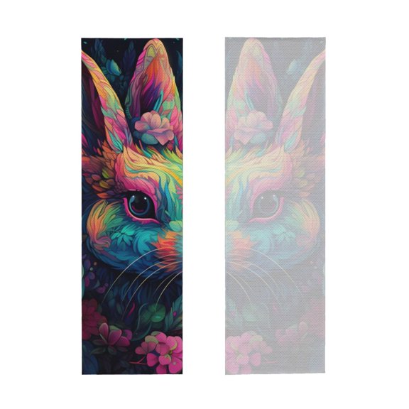 Picia Colorful Patterned Rabbit Pattern Cooling Towels (40"x12") Cool Towel, Cold Towel, Microfiber Soft Breathable Chilly Ice Towel