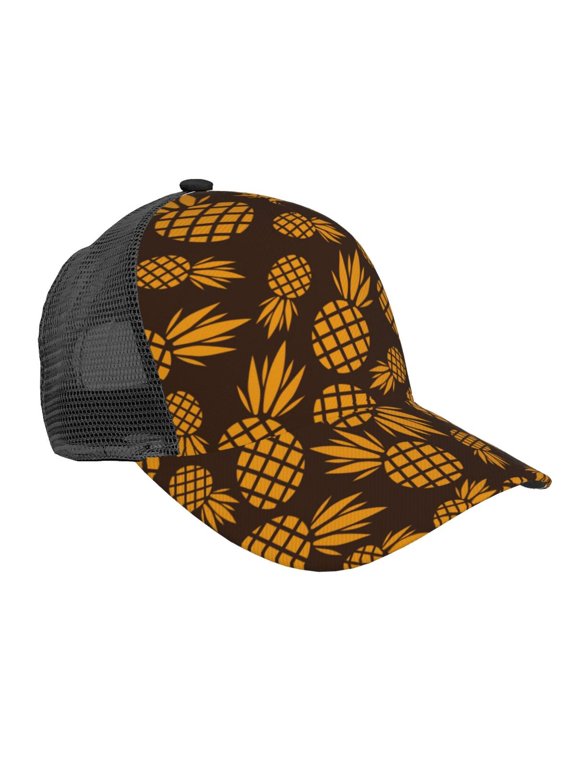 Colorful Pineapple Pattern Trucker Hat,Baseball Cap,Sun Protection Cap,Stylish Headwear,Leisure Cap,Outdoor Sports Cap
