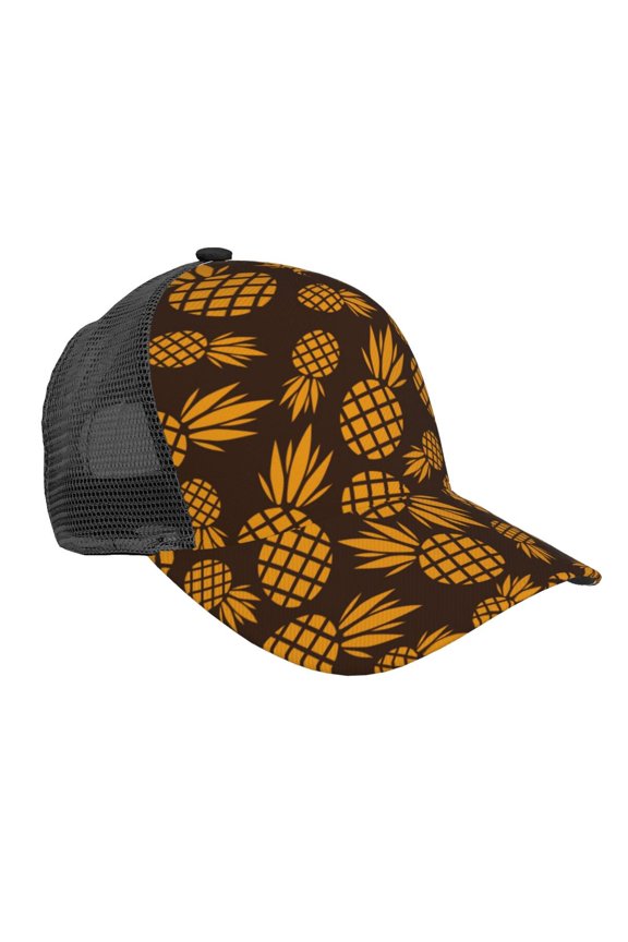 Colorful Pineapple Pattern Trucker Hat,Baseball Cap,Sun Protection Cap,Stylish Headwear,Leisure Cap,Outdoor Sports Cap