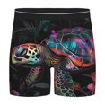 thumbnail image 1 of Picia Colorful Plant Turtle A Pattern Men's Athletic Long Leg Briefs , Performance Stretch Underwear，Moisture-Wicking, 1 of 7