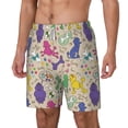 thumbnail image 1 of Picia Colorful Poodle Dog pattern Mens Swim Trunks with Compression Liner Stretch Beach Shorts Quick Dry with Zipper Pockets No-Chafing Board Shorts-Large, 1 of 9