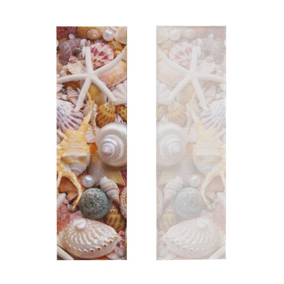 Picia Colorful Seashells Pattern Cooling Towels (40"x12") Cool Towel, Cold Towel, Microfiber Soft Breathable Chilly Ice Towel