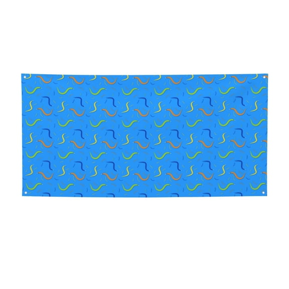 Picia Colorful Snake Pattern Party Banner, Festive Decoration, Holiday Banner, Celebration Decor, Event Banner, Reusable Party Banner-Small