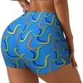 thumbnail image 1 of Picia Colorful Snake Printed Workout Shorts for Women Seamless Scrunch Butt Lifting High Waisted Yoga Gym Booty Running Moisture-wicking Short Pants-, 1 of 9