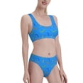 thumbnail image 1 of Picia Colorful Snake Women's High Waisted Bikini Scoop Neck Swimsuit Two Pieces Bathing Suit-Small, 1 of 8