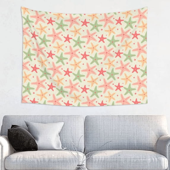 Picia Colorful Starfish Pattern Tapestry-Tapestries for Bedroom Living Room Dorm(29x37")