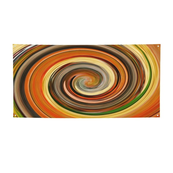 Picia Colorful Swirl Pattern Party Banner, Festive Decoration, Holiday Banner, Celebration Decor, Event Banner, Reusable Party Banner-Small