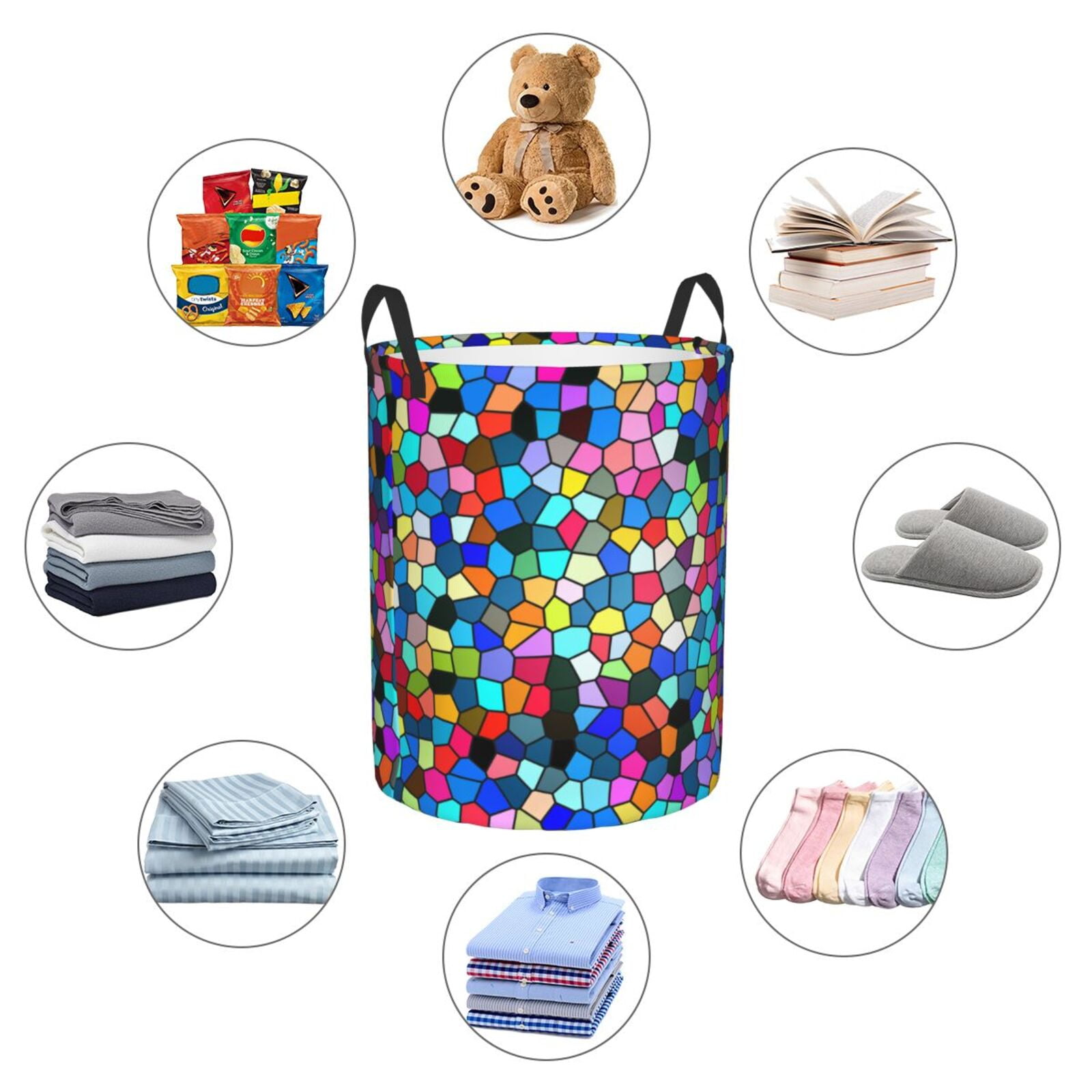 Black Tie Dye Laundry Basket main image 0