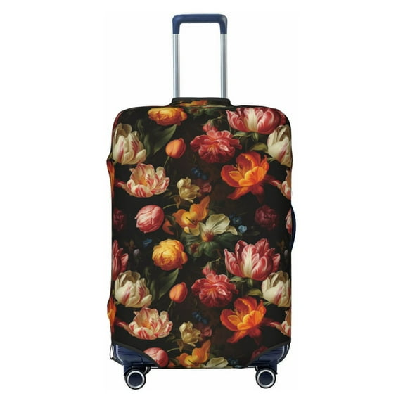 Picia Colorful Tulips Luggage Protector Cover Thicken Suitcase Protector Cover Fit 18-32 Inch Luggage-Medium