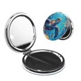 thumbnail image 1 of Picia Colorful Underwater Plant Turtle for Compact Vanity Mirror , Travel Makeup Mirror , Portable Magnifying Cosmetic Mirror for Daily, Work, Business-Round Shape, 1 of 9