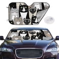 thumbnail image 1 of Picia Colors Cats Curved Windshield Sunshade Accordion Folding Style Auto Shade for Car Truck SUV Van Blocks UV Ray Sun Visor Protector -Small, 1 of 7
