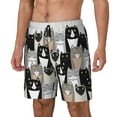 thumbnail image 1 of Picia Colors Cats pattern Mens Swim Trunks with Compression Liner Stretch Beach Shorts Quick Dry with Zipper Pockets No-Chafing Board Shorts-, 1 of 9