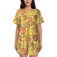 thumbnail image 1 of Picia Colourful Tie Dye 1 Pajamas Sets for Women Soft Short-Sleeved Pjs with Lounge Shorts Two Piece Sleepwear-X-Large, 1 of 9