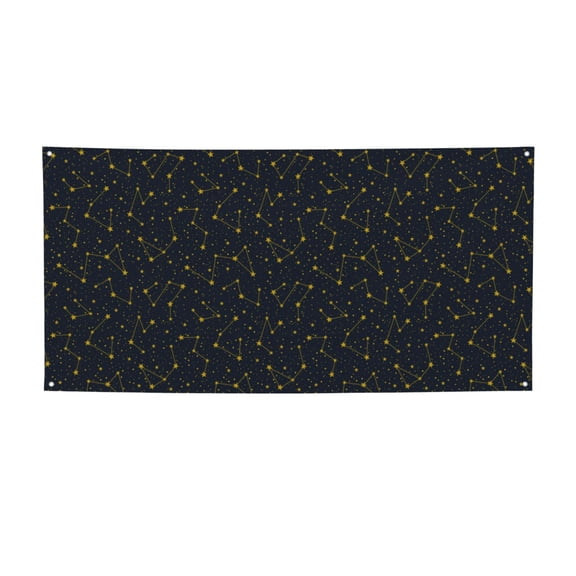 Picia Constellation Pattern Party Banner, Festive Decoration, Holiday Banner, Celebration Decor, Event Banner, Reusable Party Banner-Small