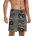 thumbnail image 1 of Picia Construction Machines Pajama Shorts for Men, Men's Pajama Bottoms, Sleepwear,Short Pajama Pants-Small, 1 of 9