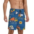 thumbnail image 1 of Picia Construction Vehicles Pajama Shorts for Men, Men's Pajama Bottoms, Sleepwear,Short Pajama Pants-Large, 1 of 9