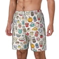 thumbnail image 1 of Picia Cooking Utensils pattern Mens Swim Trunks with Compression Liner Stretch Beach Shorts Quick Dry with Zipper Pockets No-Chafing Board Shorts-X-Large, 1 of 9