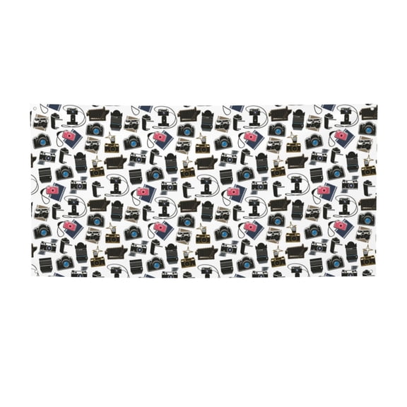 Picia Cool Camera Pattern Party Banner, Festive Decoration, Holiday Banner, Celebration Decor, Event Banner, Reusable Party Banner-Medium