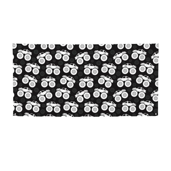 Picia Cool Car Pattern Party Banner, Festive Decoration, Holiday Banner, Celebration Decor, Event Banner, Reusable Party Banner-Small