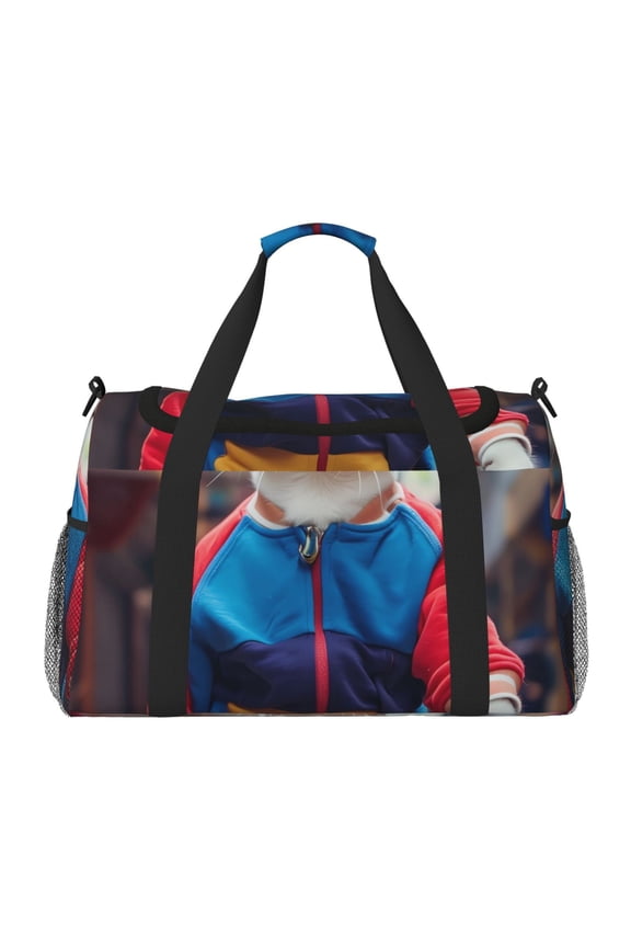 Cool Cat In Sunglasses Print Travel Duffle Bag,Weekender Bags for Women with Shoe Compartment, Gym Duffel Bag with Wet Pocket, Hospital Bags for Labor and Delivery