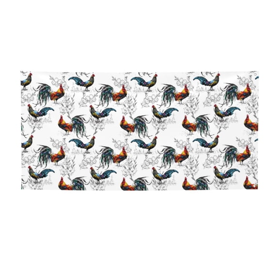 Picia Cool Chicken Pattern Party Banner, Festive Decoration, Holiday Banner, Celebration Decor, Event Banner, Reusable Party Banner-Medium