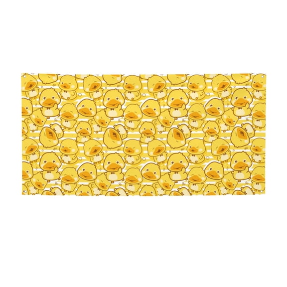 Picia Cool Duck With Yellow Strip Pattern Party Banner, Festive Decoration, Holiday Banner, Celebration Decor, Event Banner, Reusable Party Banner-Small
