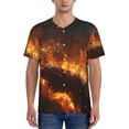 thumbnail image 1 of Picia Cool Fire Man Pattern Mens Polo Shirts Quick Dry Short Sleeve Golf T Shirt Performance Moisture Wicking Casual Workout Baseball T-shirt-Large, 1 of 7